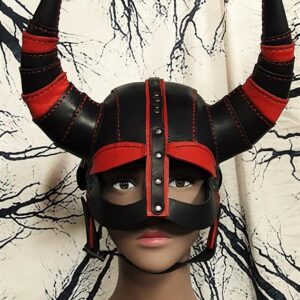 Leather Fantasy Horned Helmet
