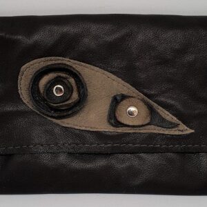 Black Leather Statement Purse