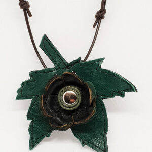 Forest Green Leaf Necklace