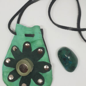 Green Flower Amulet Bag