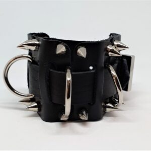 Leather Nickel Wrist Cuff