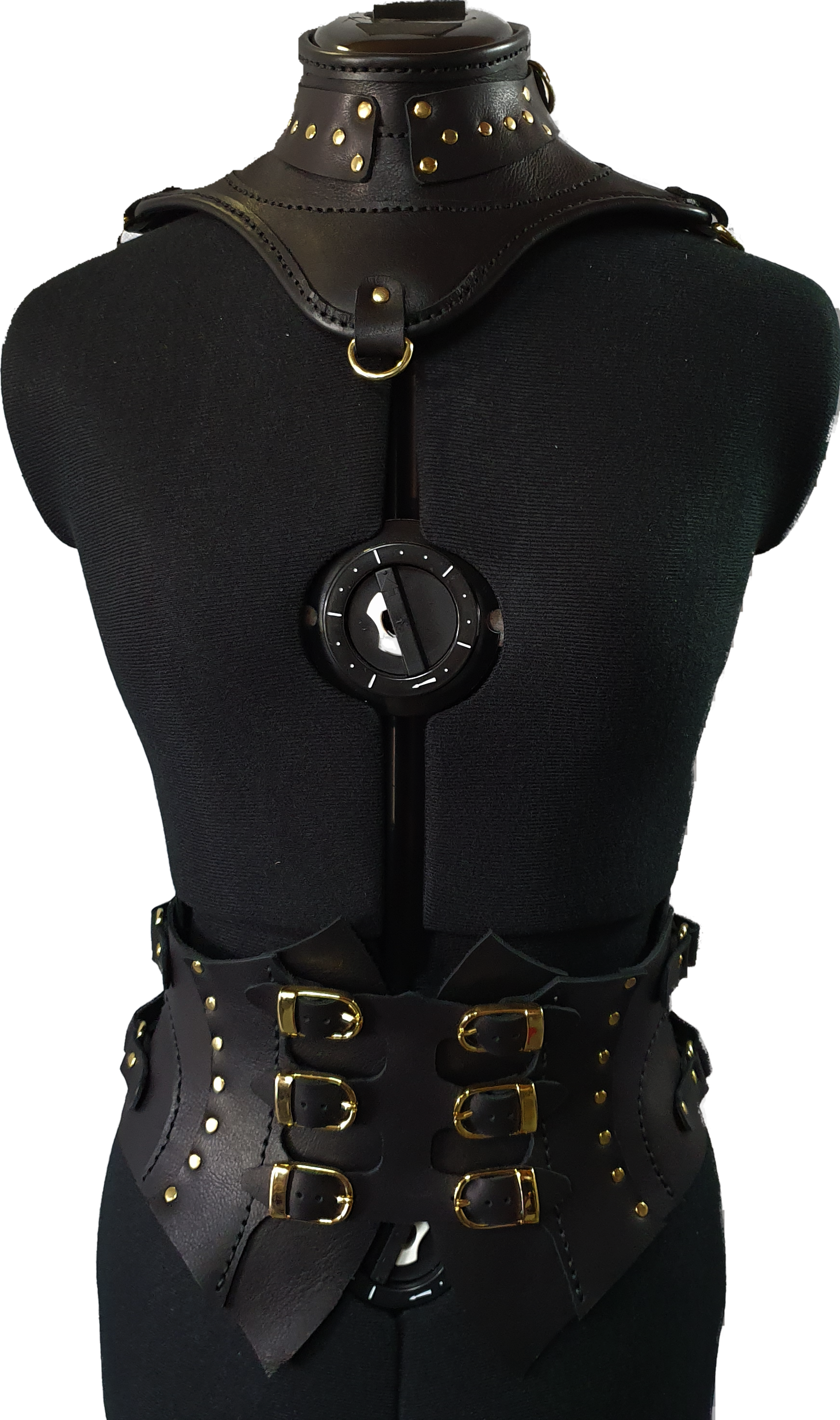 Black Steampunk Corset Gold - AllureCollection - accessories