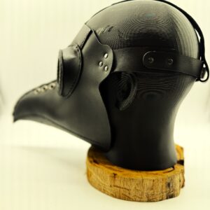Black Big Plague Mask - Green Lenses