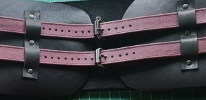 Aurora Curve Waist Belt Burgundy Straps