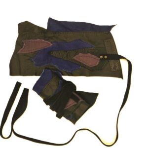 Wasteland warrior Cuffs - Black and purple