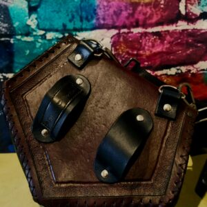 Mahogany Hip Bag with Cabachon