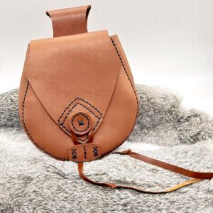 Ivar Viking Medieval Pouch - Pointed Brown