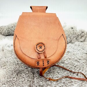 Ivar Viking Medieval Pouch - Round Brown