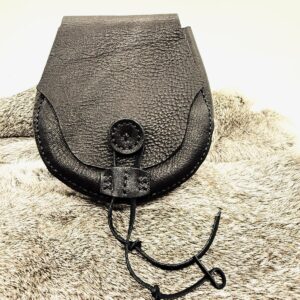 Ivar Viking Medieval Pouch - Round black