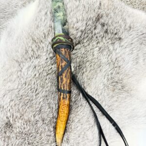 Prehnite Antler Wand