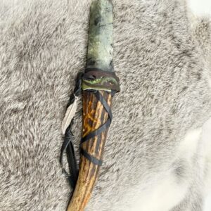 Prehnite Antler Wand